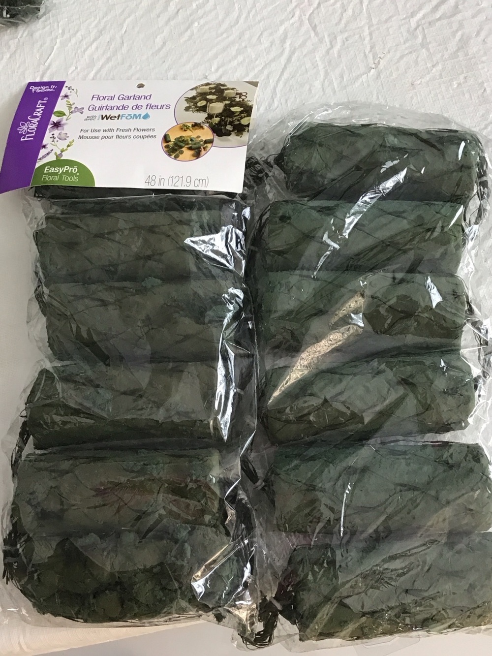 2 bags of Green Floral Garland - 48in each Decorative Leaf Garland ##